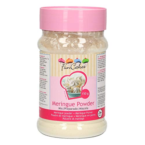 FunCakes Merengue en Polvo Listo para Usar de color Blanco Sin Azúcar y con Claras de Huevos de Gallinas Criadas en Libertad, 150g, 42397 FunCakes Merengue en Polvo Listo para Usar de color Blanco Sin Azúcar y con Claras de Huevos de Gallinas Criadas en Libertad, 150g, 42397