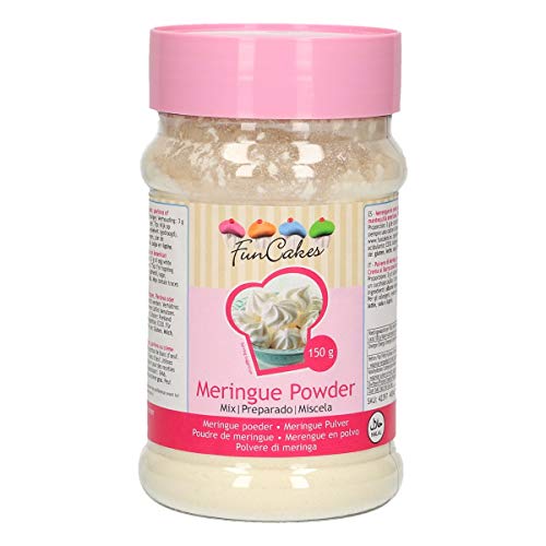 FunCakes Merengue en Polvo Listo para Usar de color Blanco Sin Azúcar y con Claras de Huevos de Gallinas Criadas en Libertad, 150g, 42397