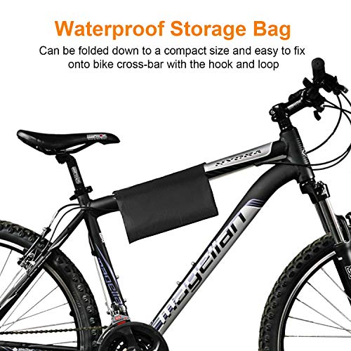 Funda Bicicleta Exterior Impermeable, Cubierta Bicicleta con Tejido 210D Premium, contra Lluvia Sol Polvo para Bicicletas de Montaña y Carretera, Funda Bicicleta Plegable con Bolsa de Almacenamiento