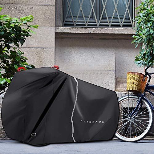 Funda Bicicleta Exterior Impermeable, Cubierta Bicicleta con Tejido 210D Premium, contra Lluvia Sol Polvo para Bicicletas de Montaña y Carretera, Funda Bicicleta Plegable con Bolsa de Almacenamiento