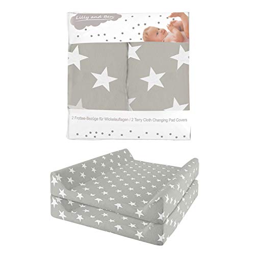 Funda cambiador bebe algodon rizo - 2 fundas para colchoneta cambiador-es bañera-s - 3 tamaños Funda cambiador bebe algodon rizo - 2 fundas para colchoneta cambiador-es bañera-s - 3 tamaños