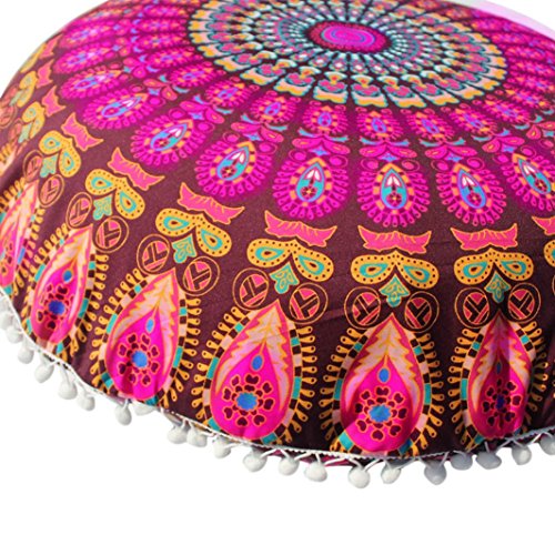 Funda Cojines, Xinan Cojín de meditación de Bohemia Redonda de Grandes Almohadas de Piso de Mandala 80 * 80cm (Amarillo) Funda Cojines, Xinan Cojín de meditación de Bohemia Redonda de Grandes Almohadas de Piso de Mandala 80 * 80cm (Amarillo)