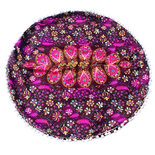 Funda Cojines, Xinan Cojín de meditación de Bohemia Redonda de Grandes Almohadas de Piso de Mandala 80 * 80cm (Amarillo) Funda Cojines, Xinan Cojín de meditación de Bohemia Redonda de Grandes Almohadas de Piso de Mandala 80 * 80cm (Amarillo)