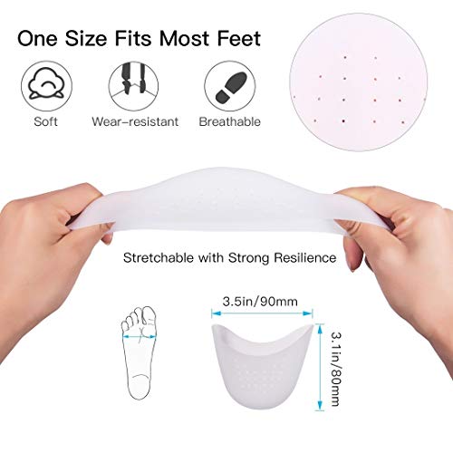 Funda de Gel para los Dedos de los Pies con protección para el antepié, fundas para pies con almohadillas metatarsales, cubierta protectora del pie de ballet para Zapatos de Tacón Alto, 2 pares Funda de Gel para los Dedos de los Pies con protección para el antepié, fundas para pies con almohadillas metatarsales, cubierta protectora del pie de ballet para Zapatos de Tacón Alto, 2 pares