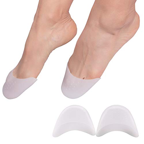 Funda de Gel para los Dedos de los Pies con protección para el antepié, fundas para pies con almohadillas metatarsales, cubierta protectora del pie de ballet para Zapatos de Tacón Alto, 2 pares Funda de Gel para los Dedos de los Pies con protección para el antepié, fundas para pies con almohadillas metatarsales, cubierta protectora del pie de ballet para Zapatos de Tacón Alto, 2 pares