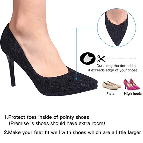 Funda de Gel para los Dedos de los Pies con protección para el antepié, fundas para pies con almohadillas metatarsales, cubierta protectora del pie de ballet para Zapatos de Tacón Alto, 2 pares Funda de Gel para los Dedos de los Pies con protección para el antepié, fundas para pies con almohadillas metatarsales, cubierta protectora del pie de ballet para Zapatos de Tacón Alto, 2 pares