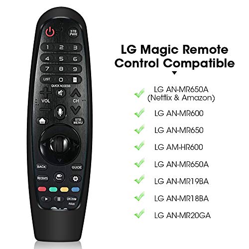 Funda de Silicona Compatible con Mando a Distancia LG Magic Control Remoto AN-MR20GA AN-MR19BA AN-MR18BA AN-MR600 AN-MR650 AN-MR650A - Negro Funda de Silicona Compatible con Mando a Distancia LG Magic Control Remoto AN-MR20GA AN-MR19BA AN-MR18BA AN-MR600 AN-MR650 AN-MR650A - Negro