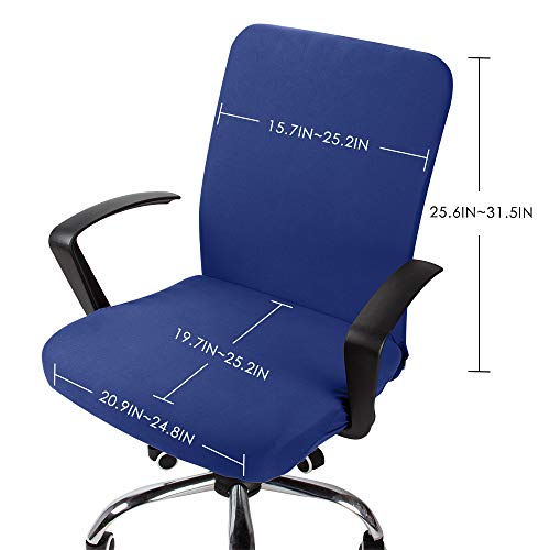 Funda de Silla de Oficina Modernas Estilo Simplista Cubiertas de la Silla de la computadora de Oficina Cubierta de la Silla Oficina removible (no Incluye Sillas) (Azul, M)