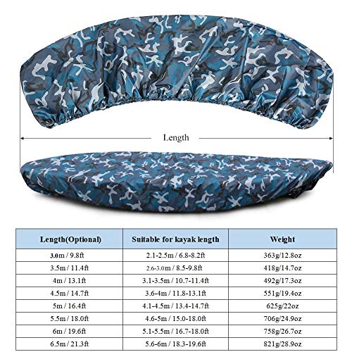 Funda impermeable para kayak para almacenamiento en interiores y exteriores,fundas repelentes al agua: proteja sus kayaks y la cabina de los escombros y la lluvia solar,apto para 2,6-3 m/7,8-9 pies Funda impermeable para kayak para almacenamiento en interiores y exteriores,fundas repelentes al agua: proteja sus kayaks y la cabina de los escombros y la lluvia solar,apto para 2,6-3 m/7,8-9 pies