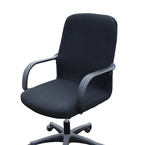 Funda MiLong para silla de oficina. Funda elástica y extraíble, elastano, negro, Medium Funda MiLong para silla de oficina. Funda elástica y extraíble, elastano, negro, Medium