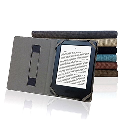 Funda para libro electrónico de 6" universal de lino, cáñamo natural, para sony, kobo, tolino, pocketbook