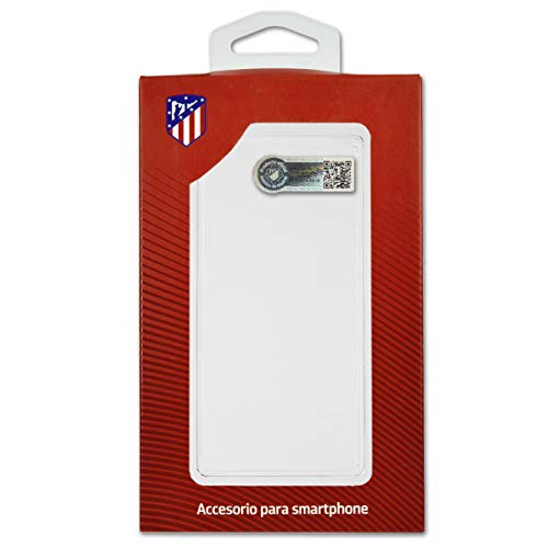 Funda para Samsung Galaxy A50 Oficial del Atlético de Madrid Fondo Negro para Proteger tu móvil. Carcasa para Samsung de Silicona Flexible con Licencia Oficial de Atlético de Madrid.