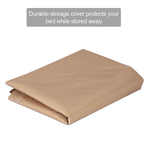 Funda protectora contra el polvo QEES JJZ12 para cama plegable en tela no tejida gruesa y resistente para uso doméstico y hospitalario, beige, 80L*30W*95H CM
