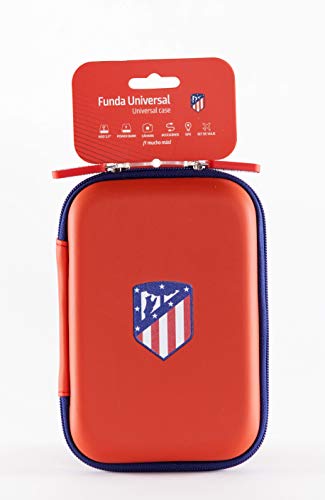 Funda Universal Atletico de Madrid para HDD, Discos Duros, Powerbank, cables, auriculares y accesorios tecnológicos.