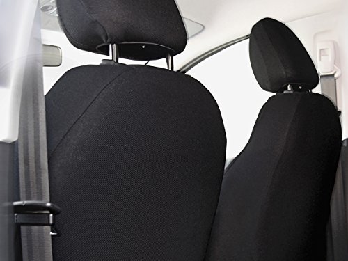 Fundas de asiento Sprinter a medida, ajuste perfecto, fundas protectoras de asiento de terciopelo + acolchado de punto, decoración para coche (Premium Sprinter I), color negro