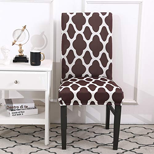 Fundas Sillas XL Comedor Funda Protectora,Raya Geométrica Extraíble Lavable Silla De Comedor Proteger Funda para Cocina Bar Hotel Y Boda (Café,6 Piezas) Fundas Sillas XL Comedor Funda Protectora,Raya Geométrica Extraíble Lavable Silla De Comedor Proteger Funda para Cocina Bar Hotel Y Boda (Café,6 Piezas)