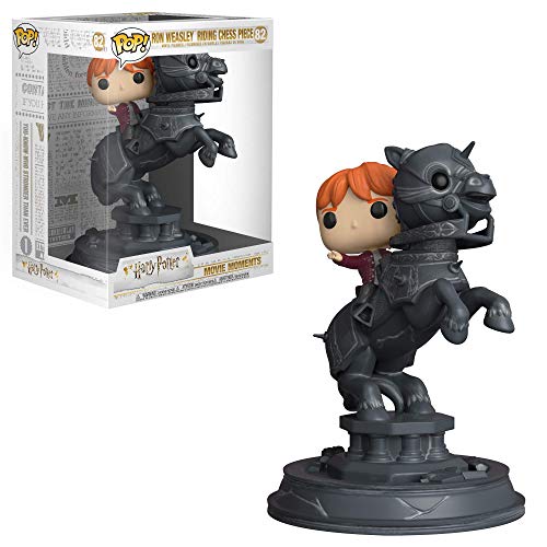 Funko- Pop Vinyl: Movie Moments: Harry Potter S5: Ron Riding Chess Piece Figura Coleccionable, Multicolor, única (35518)