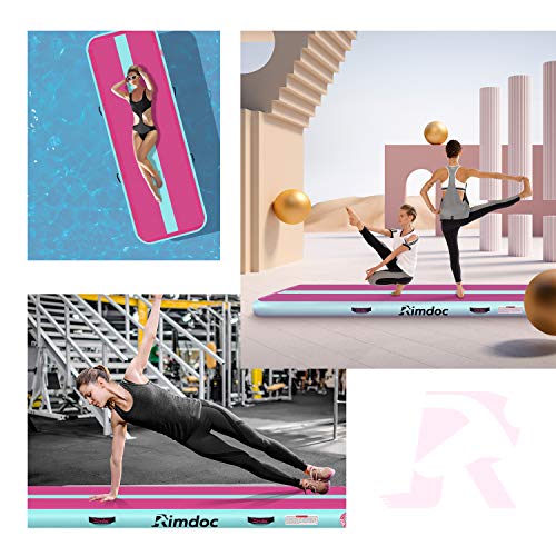 Furgle Colchoneta de Gimnasia Inflable Pista de Aire Colchoneta Colchoneta de Yoga Colchonetas de Ejercicio con Bomba de Aire eléctrica (Gris + Rose, 300x100x10cm) Furgle Colchoneta de Gimnasia Inflable Pista de Aire Colchoneta Colchoneta de Yoga Colchonetas de Ejercicio con Bomba de Aire eléctrica (Gris + Rose, 300x100x10cm)