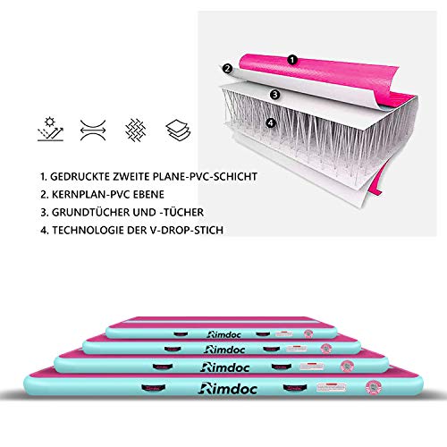 Furgle Colchoneta de Gimnasia Inflable Pista de Aire Colchoneta Colchoneta de Yoga Colchonetas de Ejercicio con Bomba de Aire eléctrica (Gris + Rose, 300x100x10cm) Furgle Colchoneta de Gimnasia Inflable Pista de Aire Colchoneta Colchoneta de Yoga Colchonetas de Ejercicio con Bomba de Aire eléctrica (Gris + Rose, 300x100x10cm)