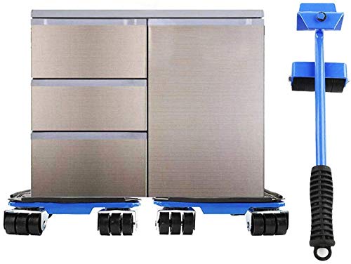 Furniture Lifter - Kit de herramientas para mover y levantar muebles pesados, peso máximo de carga 660 libras, almohadilla giratoria de 360 grados (azul o rojo, solo color aleatorio) Furniture Lifter - Kit de herramientas para mover y levantar muebles pesados, peso máximo de carga 660 libras, almohadilla giratoria de 360 grados (azul o rojo, solo color aleatorio)