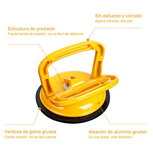 Fuutuu Ventosas para Cristales Extractor de Ventosas Profesional para Azulejo de Aerámica y Aleación de Aluminio para Coche Reparación con Capacidad de Carga hasta 50kg Fuutuu Ventosas para Cristales Extractor de Ventosas Profesional para Azulejo de Aerámica y Aleación de Aluminio para Coche Reparación con Capacidad de Carga hasta 50kg