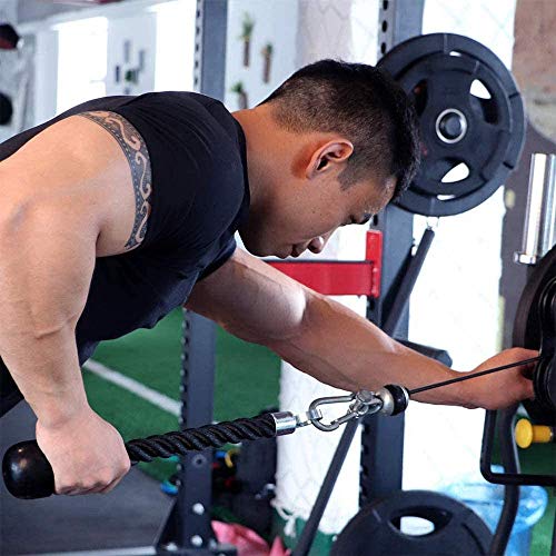 fuxunamz Cuerda de entrenamiento para tríceps, con una sola mano, para tríceps, para entrenamiento de fuerza, para ejercicios de bíceps, tríceps, para entrenamiento de cables y torres