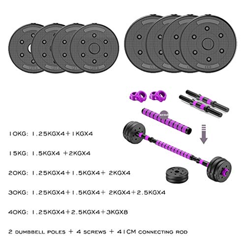 Fxhyy Mancuernas Ajustables Ajustadas A 88 Libras Barbells Par De Barra De Peso Libre para Hombre Y Mujer Fitness En Casa con Biela Entrenamiento De Gimnasio Ejercitar El Músculo Powerblock Formación