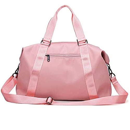 FXXYS Duffel Plegable Bolsa de Viaje, Bolsa de Equipaje de Mano, Equipaje de Viaje Ligero Bolsa de Deportes, Gimnasio, Alquiler (Color : Pink)