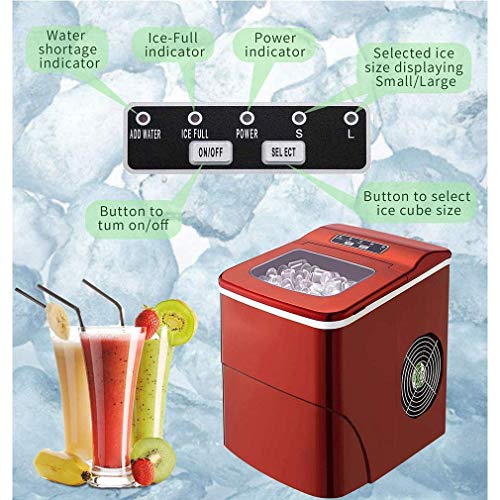 FYSY Mini máquina de hielo automática, 15 kg / 24 H eléctrica bala redonda bloque de hielo que hace la máquina pequeña barra té té cafetera tienda fangkai77