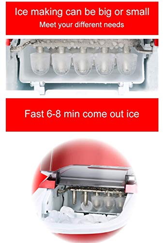 FYSY Mini máquina de hielo eléctrica automática, 15 kg/24 H portátil bala redonda bloque para hacer cubitos de hielo máquina pequeña barra cafetería té fangkai77 (tamaño : S) FYSY Mini máquina de hielo eléctrica automática, 15 kg/24 H portátil bala redonda bloque para hacer cubitos de hielo máquina pequeña barra cafetería té fangkai77 (tamaño : S)
