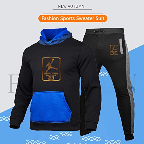 FZYQY Chándal Completo para Hombre, Moda Slim fit otoño e Invierno Conjunto Deportivo de Manga Larga Casual Sudadera con Capucha + Unisex Pantalones Deportivos Conjuntos Ropa de entrenamient