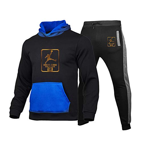 FZYQY Chándal Completo para Hombre, Moda Slim fit otoño e Invierno Conjunto Deportivo de Manga Larga Casual Sudadera con Capucha + Unisex Pantalones Deportivos Conjuntos Ropa de entrenamient