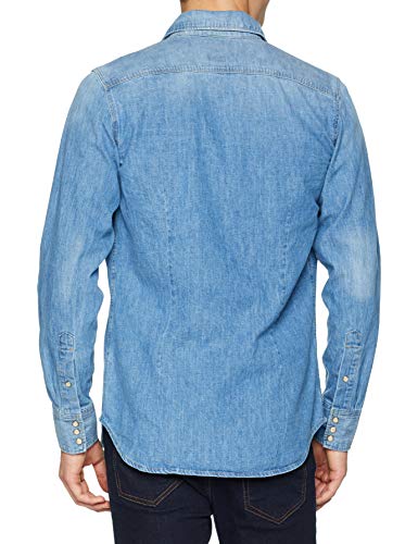 G-Star Raw 3301 Slim Shirt Camisa vaquera, Azul (Medium Aged 071), X-Small para Hombre