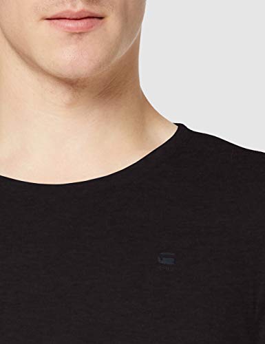 G-STAR RAW Base R T L/S 1-Pack Camisa Manga Larga, Negro (Black 990), X-Large para Hombre