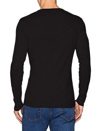 G-STAR RAW Base R T L/S 1-Pack Camisa Manga Larga, Negro (Black 990), X-Large para Hombre