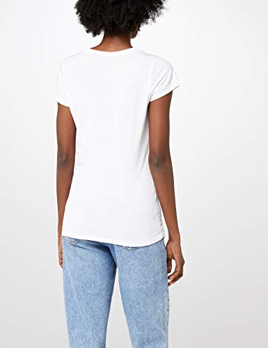 G-STAR RAW Eyben Slim R T Wmn S/s Camiseta, Blanco (White 110), M para Mujer