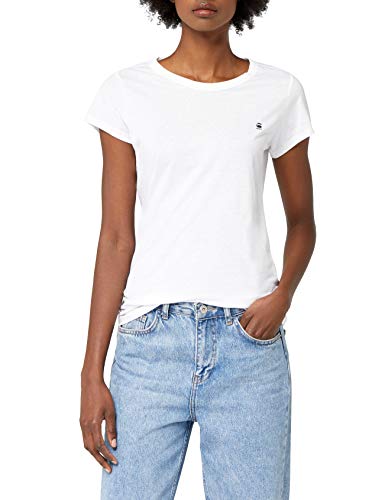 G-STAR RAW Eyben Slim R T Wmn S/s Camiseta, Blanco (White 110), M para Mujer