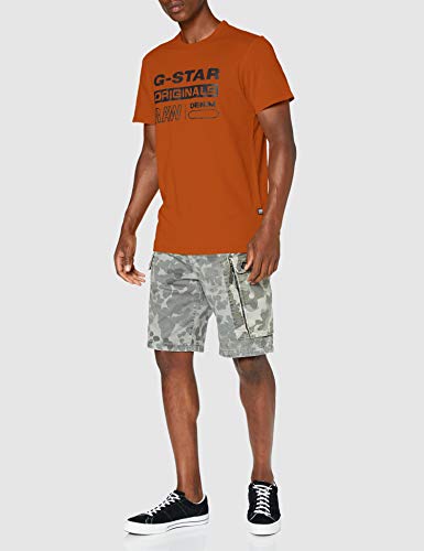 G-STAR RAW Wavy Logo Originals Camiseta, Canela Naranja B353-B727, XX-Large para Hombre G-STAR RAW Wavy Logo Originals Camiseta, Canela Naranja B353-B727, XX-Large para Hombre