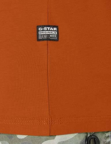 G-STAR RAW Wavy Logo Originals Camiseta, Canela Naranja B353-B727, XX-Large para Hombre