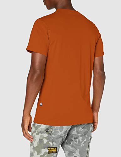 G-STAR RAW Wavy Logo Originals Camiseta, Canela Naranja B353-B727, XX-Large para Hombre