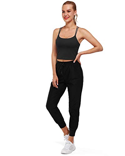 G4Free Sujetador Deportivo Acolchado Camisetas sin Mangas Atléticas para Mujeres Yoga Crop Top Cami con Sujetador Incorporado Entrenamiento Gimnasio Camisas sin Mangas