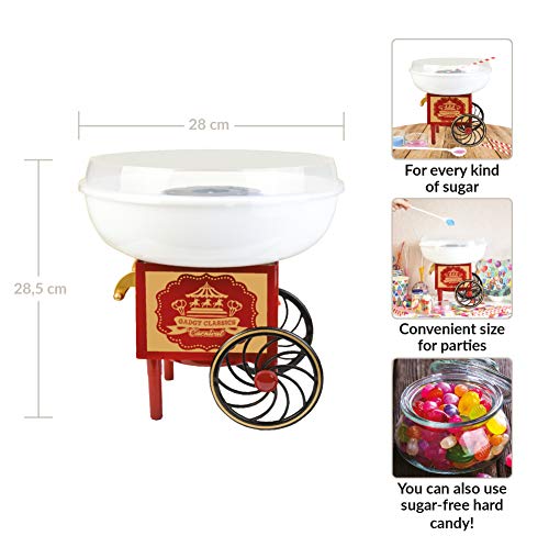 Gadgy ® Maquina de Algodón de Azúcar | Cotton Candy Machine para Casa | USA Azúcar Normal o Caramelos Duros | Estilo Retro para Fiesta y Ocasiones Especiales | Igual Que la Feria! Gadgy ® Maquina de Algodón de Azúcar | Cotton Candy Machine para Casa | USA Azúcar Normal o Caramelos Duros | Estilo Retro para Fiesta y Ocasiones Especiales | Igual Que la Feria!