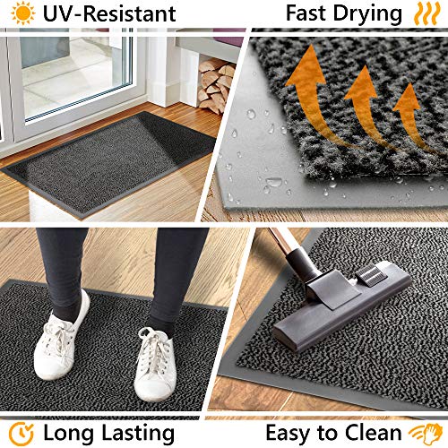 GadHome Felpudo de Entrada, Antracita Negra 90x150 cm|Alfombra Exterior para Puerta, Impermeable, Lavable para Atrapar Suciedad para Recibidor|Alfombrilla Antideslizante, Pasillo, Cocina, Dormitorio GadHome Felpudo de Entrada, Antracita Negra 90x150 cm|Alfombra Exterior para Puerta, Impermeable, Lavable para Atrapar Suciedad para Recibidor|Alfombrilla Antideslizante, Pasillo, Cocina, Dormitorio