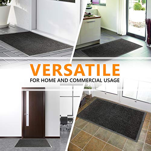 GadHome Felpudo de Entrada, Antracita Negra 90x150 cm|Alfombra Exterior para Puerta, Impermeable, Lavable para Atrapar Suciedad para Recibidor|Alfombrilla Antideslizante, Pasillo, Cocina, Dormitorio GadHome Felpudo de Entrada, Antracita Negra 90x150 cm|Alfombra Exterior para Puerta, Impermeable, Lavable para Atrapar Suciedad para Recibidor|Alfombrilla Antideslizante, Pasillo, Cocina, Dormitorio