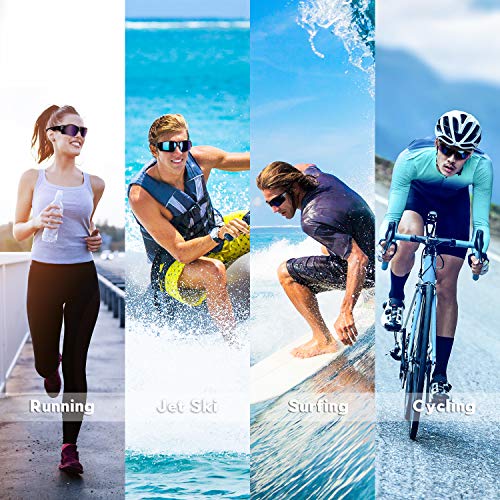 Gafas de Sol Polarizadas - Bea·CooL Gafas de Sol Deportivas Unisex Protección UV con Monturas Ligeras para Esquiando Ciclismo Carrera Surf Golf Conduciendo (Negro azul)