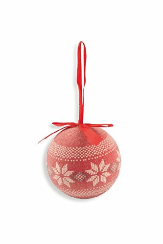 Galileo Casa Christmas Juego Bolas Navidad Reno, poliespuma, Rojo/Blanco, 8 x 8 x 8 cm, 14 Unidad