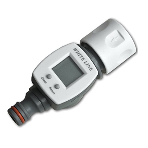 / Galón medidor de jardín cascadas contador de litros con un adaptador de conector rápido lcd + / Galón medidor de jardín cascadas contador de litros con un adaptador de conector rápido lcd +