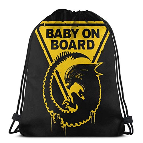 GAMSJIM Bolsas de Cuerdas Deportes Mochila de Viaje Mochila Escolar Bolsas con cordón Bolsa de Gimnasio Bolsa de Drawstring Bags Baby On Board
