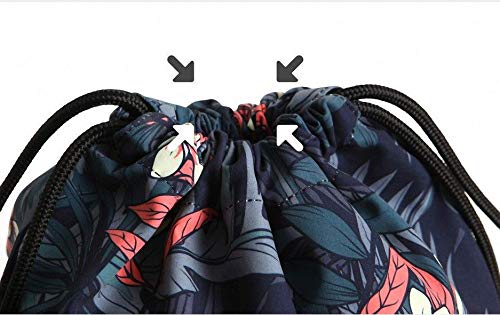 GAMSJIM Bolsas de Cuerdas Deportes Mochila de Viaje Mochila Escolar Bolsas con cordón Bolsa de Gimnasio Bolsa de Drawstring Bags Rem Ram Re Zero