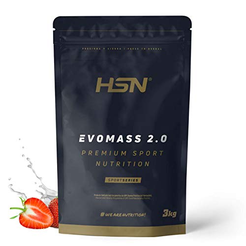 Ganador de Peso y Masa Muscular de HSN | Evomass 2.0 | Weight Gainer: Carbohidratos (Maltodextrina + Harina de Avena) + Whey Protein | Vegetariano, Sabor Fresa, 3Kg Ganador de Peso y Masa Muscular de HSN | Evomass 2.0 | Weight Gainer: Carbohidratos (Maltodextrina + Harina de Avena) + Whey Protein | Vegetariano, Sabor Fresa, 3Kg